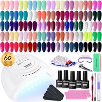 Kit de esmalte de gel JODSONE 60 unidades com acabamento à base de luz UV Kit de esmalte de gel JODSONE 60 unidades com acabamento à base de luz UV