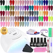 Kit de esmalte de gel JODSONE 60 unidades com base de luz UV e revestimento superior
