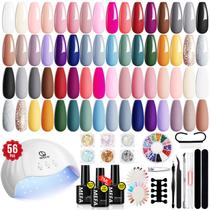 Kit de esmalte de gel MEFA 56 unidades com secador de unhas U V Light 48W Kit de esmalte de gel MEFA 56 unidades com secador de unhas U V Light 48W