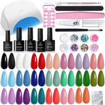 Kit de esmalte de gel para unhas Beetles Gel Polish com luz UV 34 unidades Kit de esmalte de gel para unhas Beetles Gel Polish com luz UV 34 unidades