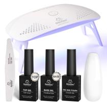 Kit de esmalte de gel para unhas Beetles White com luz UV, 5 unidades Kit de esmalte de gel para unhas Beetles White com luz UV, 5 unidades