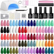 Kit de esmalte de gel para unhas besouros de 32 cores com luz UV 54 unidades Kit de esmalte de gel para unhas besouros de 32 cores com luz UV 54 unidades