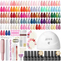 Kit de esmalte de gel Peacecolor 59 unidades com luz UV e broca Kit de esmalte de gel Peacecolor 59 unidades com luz UV e broca