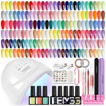 Kit de esmalte de gel phoenixy UV Light 45 cores, conjunto de 64 unidades