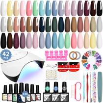 Kit de esmalte de gel VANREESA 24 cores com luz UV 42 unidades Kit de esmalte de gel VANREESA 24 cores com luz UV 42 unidades