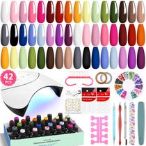Kit de esmalte de gel VANREESA 42 unidades com luz UV de 24 cores