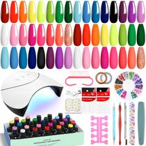 Kit de esmalte de gel VANREESA 42 unidades com luz UV de 24 cores