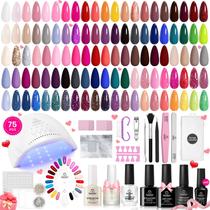 Kit de Esmalte em Gel Beetles - 45 Cores, 75 Unidades com Luz UV Kit de Esmalte em Gel Beetles - 45 Cores, 75 Unidades com Luz UV