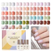 Kit de Esmalte em Gel GAOY - 42 Cores (Branco, Rosa e Roxo) Kit de Esmalte em Gel GAOY - 42 Cores (Branco, Rosa e Roxo)