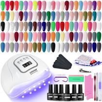 Kit de Esmalte em Gel JODSONE - 60 Frascos com 55 Cores e Luz UV