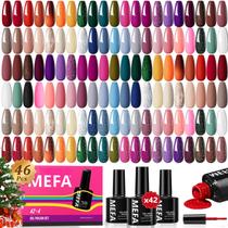 Kit de Esmalte em Gel MEFA 46 Unidades - 42 Cores + Base e Top Coat Kit de Esmalte em Gel MEFA 46 Unidades - 42 Cores + Base e Top Coat