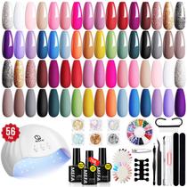 Kit de Esmalte em Gel MEFA 56 Peças com Luz UV - 32 Cores de 7ml Kit de Esmalte em Gel MEFA 56 Peças com Luz UV - 32 Cores de 7ml