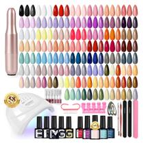 Kit de Esmalte em Gel Phoenixy 58 Peças com Lâmpada UV e Broca 40 Cores Kit de Esmalte em Gel Phoenixy 58 Peças com Lâmpada UV e Broca 40 Cores