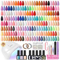 Kit de Esmalte em Gel Phoenixy 74 Peças Luz UV 55 Cores Kit de Esmalte em Gel Phoenixy 74 Peças Luz UV 55 Cores