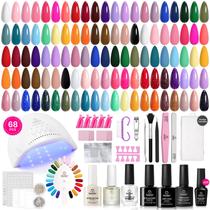 Kit de Esmalte em Gel UV para Unhas - 35 Cores, 68 Peças Kit de Esmalte em Gel UV para Unhas - 35 Cores, 68 Peças