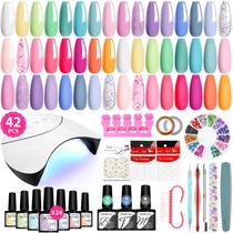 Kit de Esmalte em Gel VANREESA - 24 Cores + Luz UV (42 Unidades)