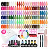 Kit de esmalte em gel VANREESA 65 peças com luz UV e furadeira Kit de esmalte em gel VANREESA 65 peças com luz UV e furadeira