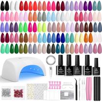 Kit de esmalte para unhas Beetles Gel, 55 cores, lâmpada UV, 80 unidades Kit de esmalte para unhas Beetles Gel, 55 cores, lâmpada UV, 80 unidades