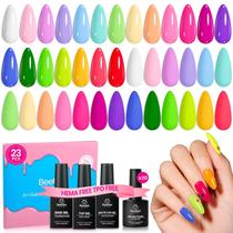 Kit de Esmaltes em Gel Beetles 20 Cores Base e Top Coat Kit de Esmaltes em Gel Beetles 20 Cores Base e Top Coat