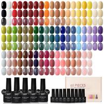 Kit de Esmaltes em Gel GAOY 60 Peças 55 Cores com Bases e Finalizadores Kit de Esmaltes em Gel GAOY 60 Peças 55 Cores com Bases e Finalizadores