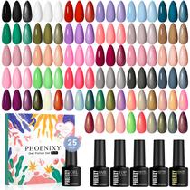 Kit de Esmaltes em Gel Phoenixy 30 Peças com 25 Cores e Top Coats Kit de Esmaltes em Gel Phoenixy 30 Peças com 25 Cores e Top Coats