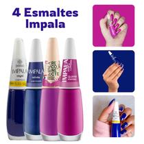 Kit de Esmaltes Impala Lançamento Mais Vendidos Tons de Roxo e Azul Kit de Esmaltes Impala Lançamento Mais Vendidos Tons de Roxo e Azul