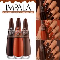 Kit De Esmaltes Impala Nova Coleção Cacau Cheirinho De Chocolate