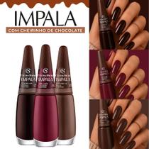 Kit De Esmaltes Impala Nova Coleção Cacau Cheirinho De Chocolate Kit De Esmaltes Impala Nova Coleção Cacau Cheirinho De Chocolate