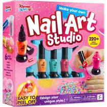 Kit de esmaltes Klever Kits para crianças com glitter e adesivos Kit de esmaltes Klever Kits para crianças com glitter e adesivos