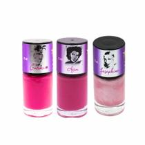 Kit de esmaltes pink Beleza Express