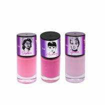 Kit de esmaltes rosa Beleza Express