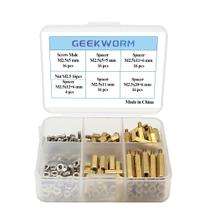 Kit de Espaçadores, Porcas e Parafusos de Latão M2.5 Geekworm para Raspberry Pi - 100 Peças