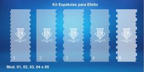 Kit de Espátulas de Efeito 01 para Confeitaria Kit de Espátulas de Efeito 01 para Confeitaria