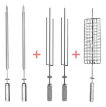 Kit De Espetos Engrenagem 1 Grelha 2 Espada 2 Tridente infinity grill