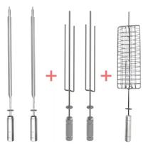 Kit De Espetos Engrenagem 1 Grelha 2 Espada 2 Tridente