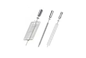Kit De Espetos Grelha/espada/tridente Inox Para Gira Grill