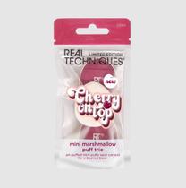 Kit de Esponjas Mini, Cherry On Top Mini Marshmallow Puff Trio, Edição Limitada, Real Techniques Kit de Esponjas Mini, Cherry On Top Mini Marshmallow Puff Trio, Edição Limitada, Real Techniques