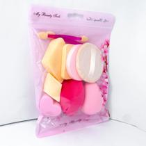 Kit de esponjas para maquiagem embelezamento 10 peças macia