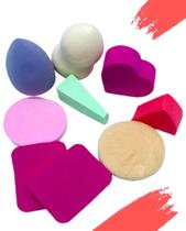 Kit de esponjas para maquiagem embelezamento 10 peças perfeito