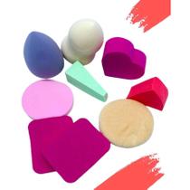 Kit de esponjas para maquiagem embelezamento utensílios de beleza 10 peças