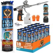 Kit de espuma expansiva BEEST FullStop com 18 latas e classificação de resistência ao fogo Kit de espuma expansiva BEEST FullStop com 18 latas e classificação de resistência ao fogo