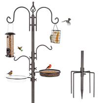 Kit de estação de alimentação de pássaros MIXXIDEA, alimentador múltiplo de metal de 231 cm