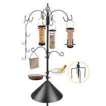 Kit de estação de alimentação de pássaros MIXXIDEA, poste de 240 cm, 6 ganchos