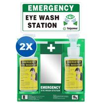 Kit de estação de lavagem de olhos portátil Yeipower Emergency 500mL 2 unidades