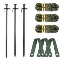 Kit de estacas para árvores RIFNY Steel, estacas de 30 cm, cordas de 4 m Kit de estacas para árvores RIFNY Steel, estacas de 30 cm, cordas de 4 m