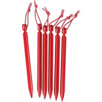 Kit de Estacas para Tienda MSR Groundhog 6 Unidades Mini 15 cm Rojo Kit de Estacas para Tienda MSR Groundhog 6 Unidades Mini 15 cm Rojo