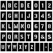 Kit de Estênceis Attisstore 138 Peças PVC Letras e Números 7,6 cm