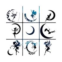 Kit De Estênceis Reutilizáveis Moon Fairy Com 9 Peças Bview Art Para Projetos Criativos Kit De Estênceis Reutilizáveis Moon Fairy Com 9 Peças Bview Art Para Projetos Criativos