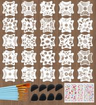 Kit de estêncil de pintura facial EYUNSTAR 47 unidades com 25 estênceis reutilizáveis