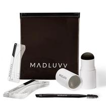 Kit de estêncil de sobrancelha MADLUVV fácil de usar com 9 formas e bolsa Kit de estêncil de sobrancelha MADLUVV fácil de usar com 9 formas e bolsa